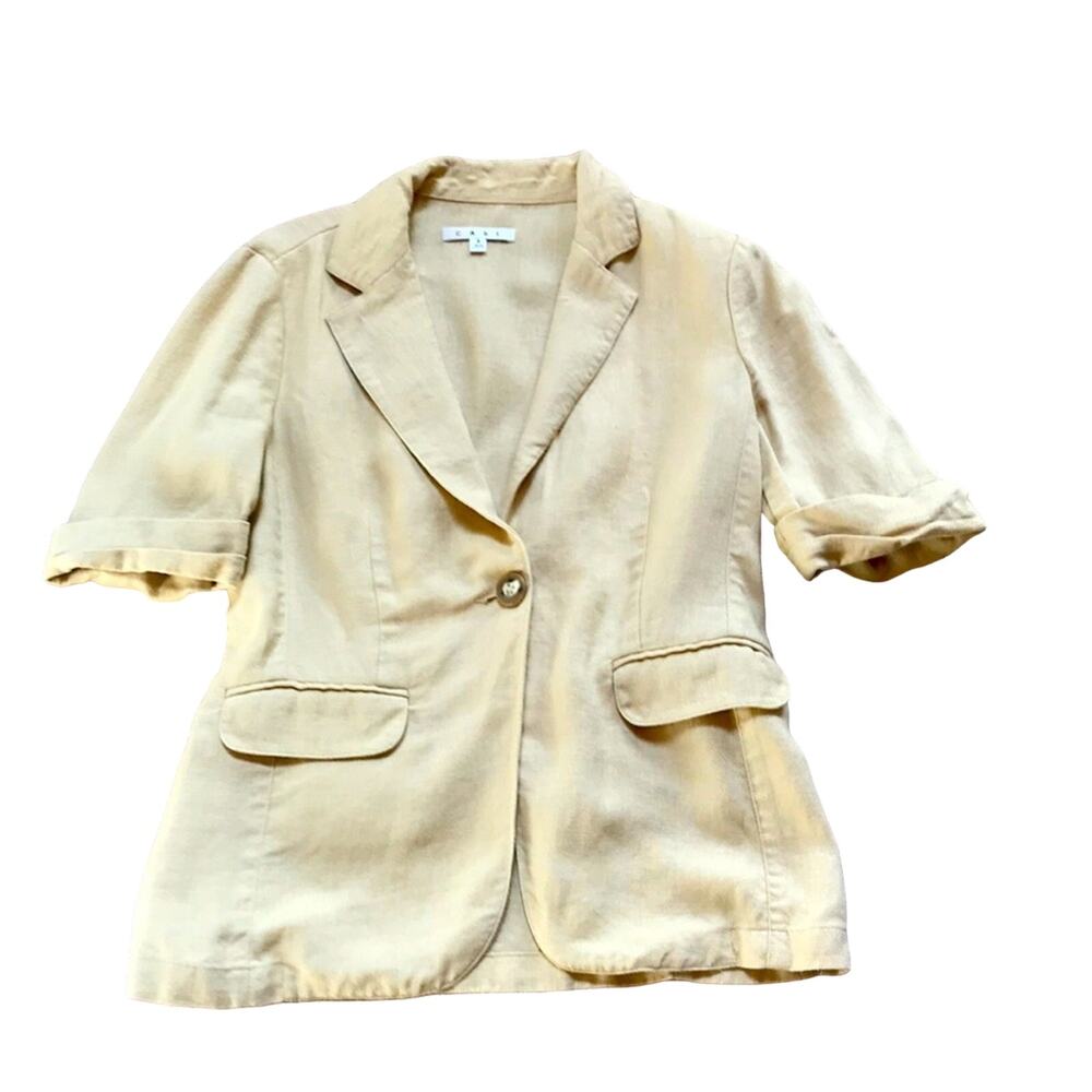 Cabi Tan Pure Linen Jacket. S